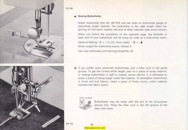 Pfaff 73 Sewing Machine Instruction Manual