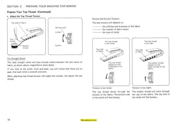 Janome New Home 654 MyStyle 30 Sewing Machine Instruction Manual