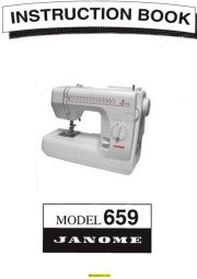 Janome 659 Sewing Machine Instruction Manual