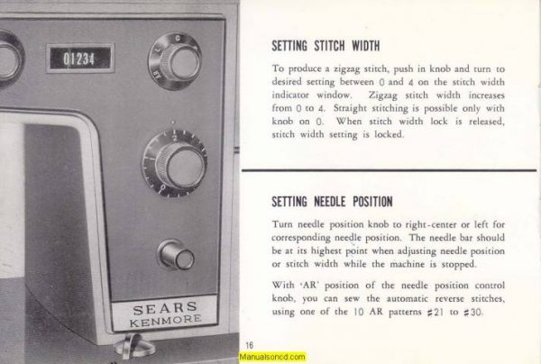 Kenmore 158.900 - 158.904 Sewing Machine Manual