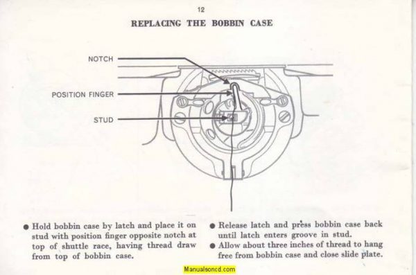Singer 293B Sewing Machine Instruction Manual