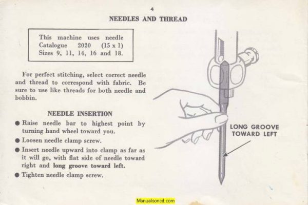 Singer 286K Sewing Machine Instruction Manual