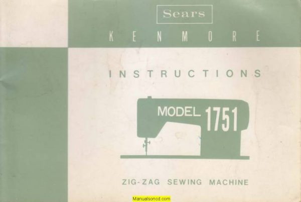 Kenmore 158.17510 - 158.17511 Sewing Machine Manual
