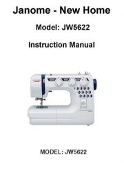 New Home Janome JW5622 Sewing Machine Instruction Manual