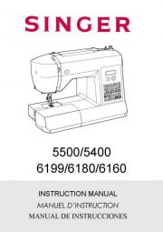 Singer 5500 5400 6199 6180 6160 Sewing Machine Manual