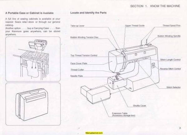 Kenmore 385.12514590 Sewing Machine Instruction Manual