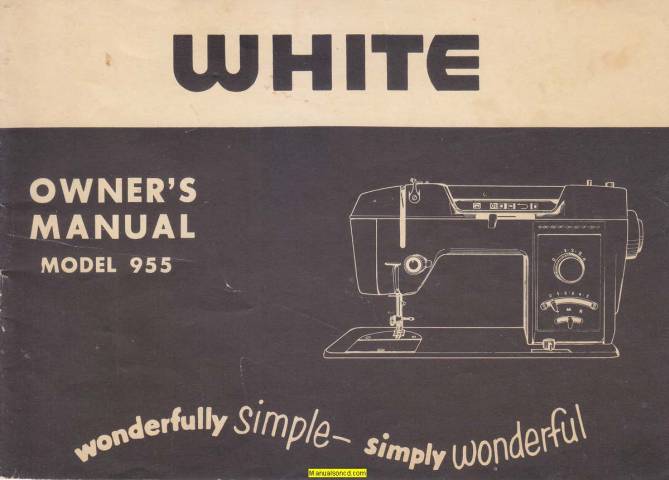 White W1780-W2235 Sewing Machine/Embroidery/Serger Owners Manual Reprint 