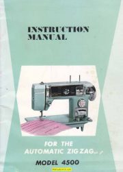 Morse 4500 Sewing Machine Instruction Manual