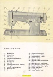 Necchi 515 514 513 512 Lelia Sewing Machine Instruction Manual