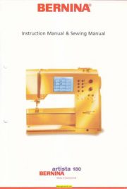 Bernina 180 Artista Sewing Machine Instruction Manual