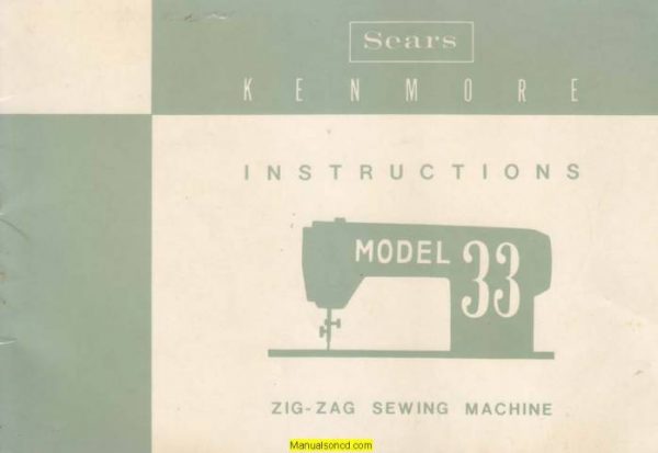 Kenmore 158.330 158.331 Sewing Machine Instruction Manual