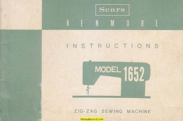 Kenmore 158.16520 - 158.1652 Sewing Machine Manual
