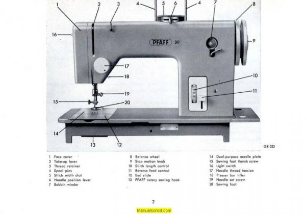 Pfaff 90 Sewing Machine Instruction Manual