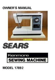 Kenmore 17892 - 158.1789280 Sewing Machine Instruction Manual