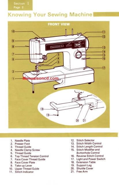Kenmore 158.1252 - 158.12520 Sewing Machine Manual.