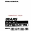 Kenmore 158.17842 - 158.17843 Sewing Machine Manual