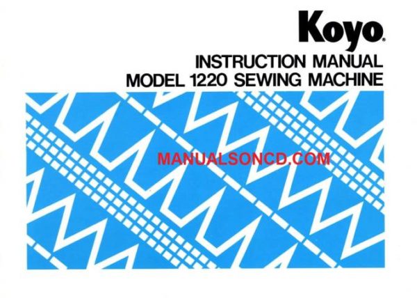 Koyo 1220 Sewing Machine Instruction Manual