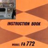 Janome FA-772 Sewing Machine Instruction Manual