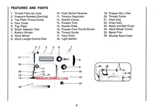 Koyo 800 Cariole Sewing Machine Instruction Manual