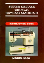 Morse 9800 Deluxe Sewing Machine Instruction Manual