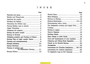 Koyo 1222 Sewing Machine Instruction Manual