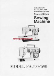 Dressmaker FA590 - 590 Sewing Machine Instruction Manual