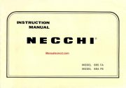 Necchi 884 FB 885 FA Sewing Machine Instruction Manual