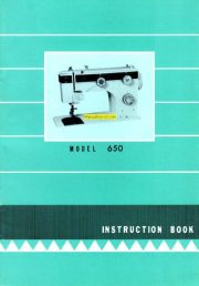 Deluxe 650 Sewing Machine Instruction Manual