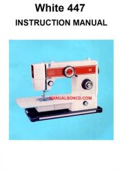 White 447 Sewing Machine Instruction Manual