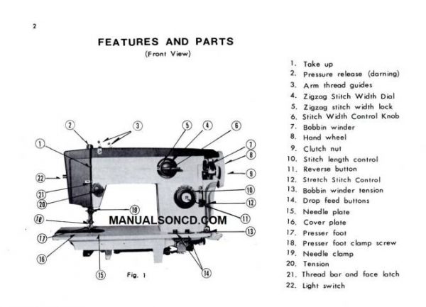 White 455 Sewing Machine Instruction Manual