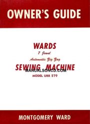 Montgomery Ward URR 279 Sewing Machine Instruction Manual