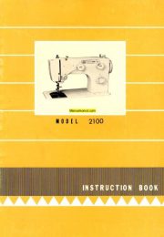 Deluxe 2100 Sewing Machine Instruction Manual