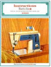 Singer 638 Sewing Machine Instruction Manual