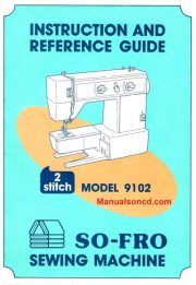 So-Fro 9102 by Singer Sewing Machine Instruction Manual