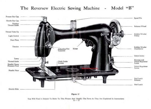 Reversew Model B Electric Sewing Machine Instruction Manual