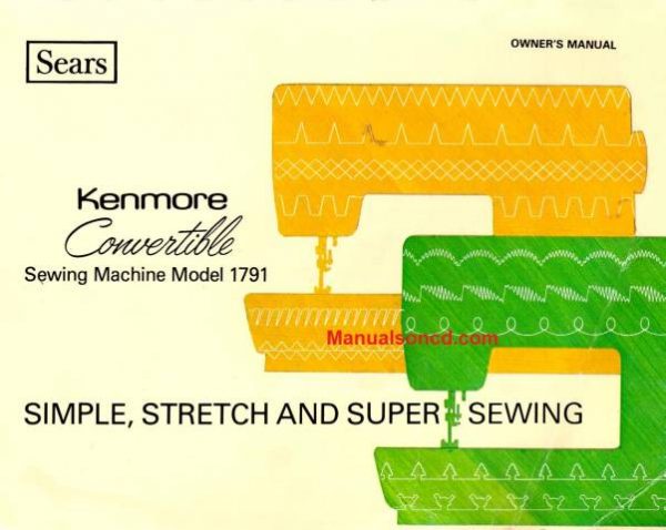 Kenmore 158.17910 - 158.17911 Sewing Machine Manual