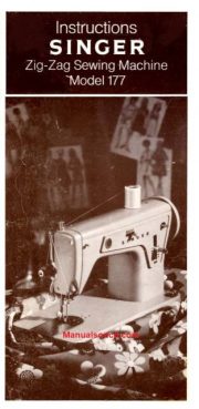 Singer 177 Sewing Machine Instruction Manual