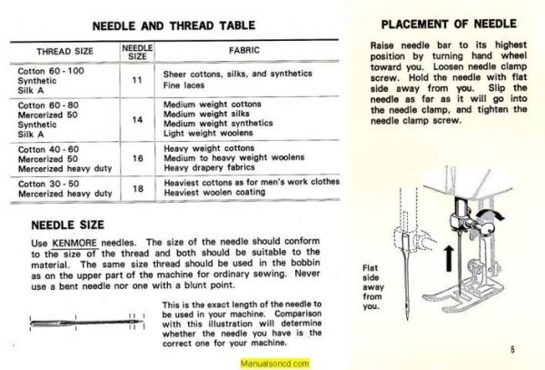 Kenmore 158.1754 - 158.17540 Sewing Machine Manual