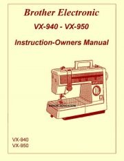 Brother VX-940 - VX-950 Sewing Machine Instruction Manual