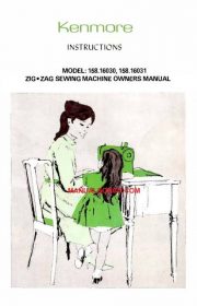 Kenmore 158.16030 - 158.16031 Sewing Machine Manual