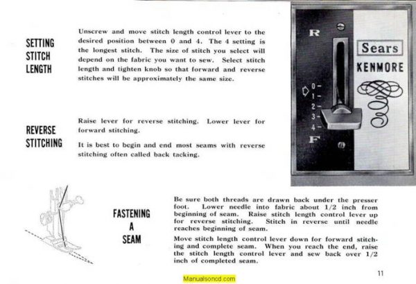 Kenmore 158.13 - 158.130 Sewing Machine Instruction Manual