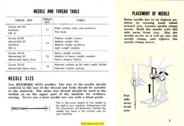 Kenmore 158.65 - 158.650 Sewing Machine Instruction Manual