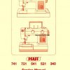 Pfaff 741-721-541 Sewing Machine Service Manual