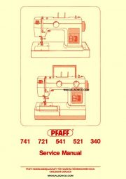Pfaff 741-721-541 Sewing Machine Service Manual