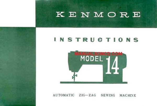 Kenmore 158.14 - 158.140 Sewing Machine Instruction Manual
