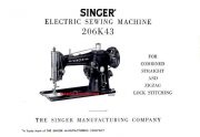 Singer 206 - 206K43 Sewing Machine Instruction Manual