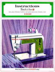 Singer 639 Deluxe Touch & Sew Sewing Machine Manual