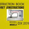 Janome New Home DX2015 Sewing Machine Instruction Manual