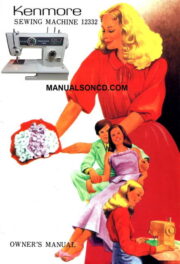 Kenmore 385.1233280 Sewing Machine Instruction Manual