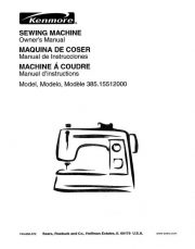 Kenmore 385.15512000 Sewing Machine Instruction Manual